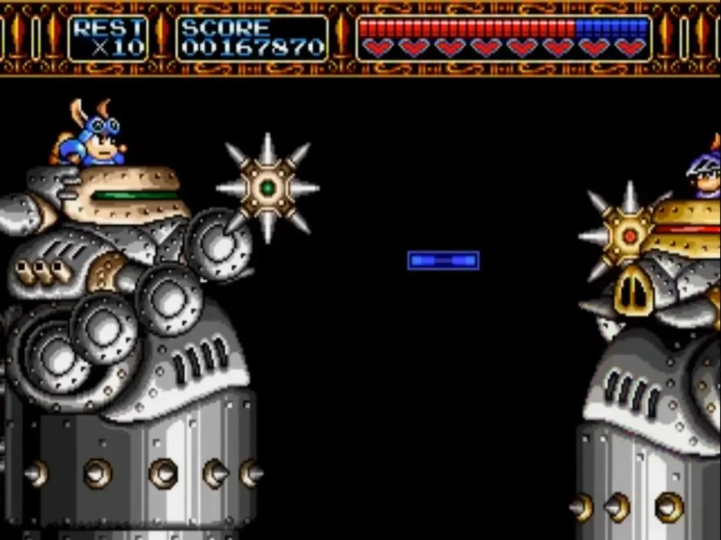 Rocket Knight Adventures giant robot boxing match