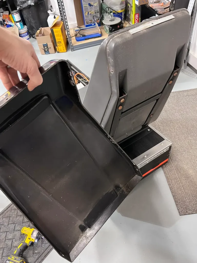 Daytona USA Twin Cab seat back removed and restored