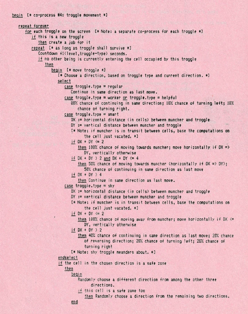 Word Munchers "Hairy" gameplay algorithm